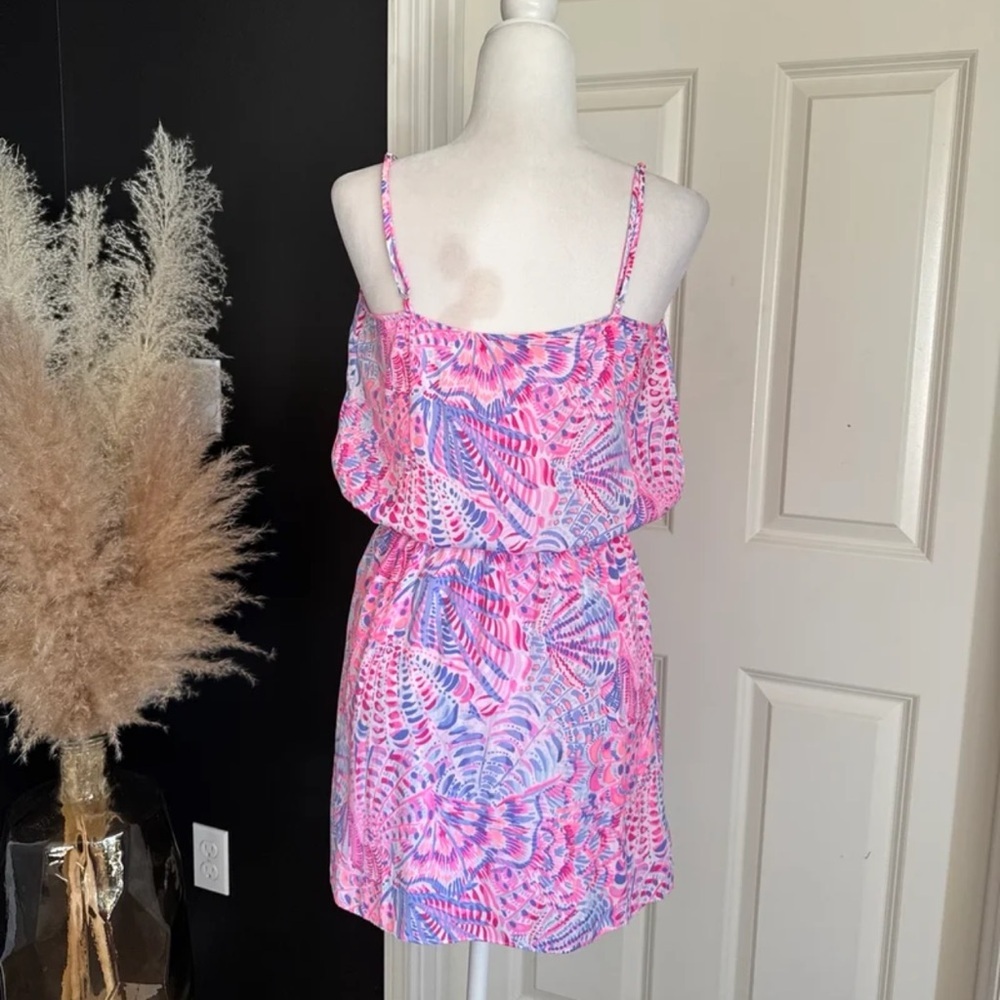 Lilly Pulitzer Zana Romper Raz Berry See You Soon 
Size Small - Picture 12 of 12